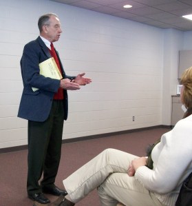 Senator Grassley in Williamsburg, Iowa in 2010.