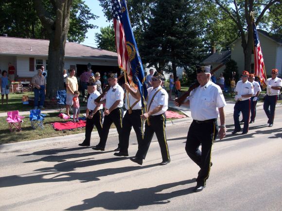 The Legion Color Guard always goes first.
