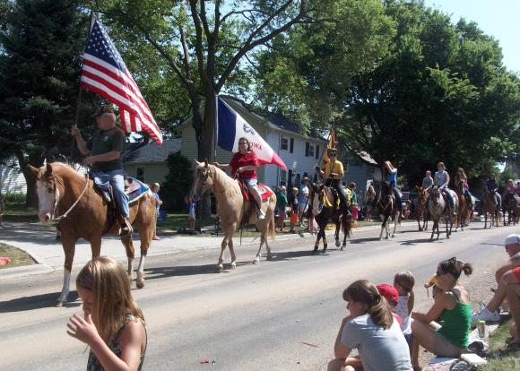 The equestrian entry came last and...