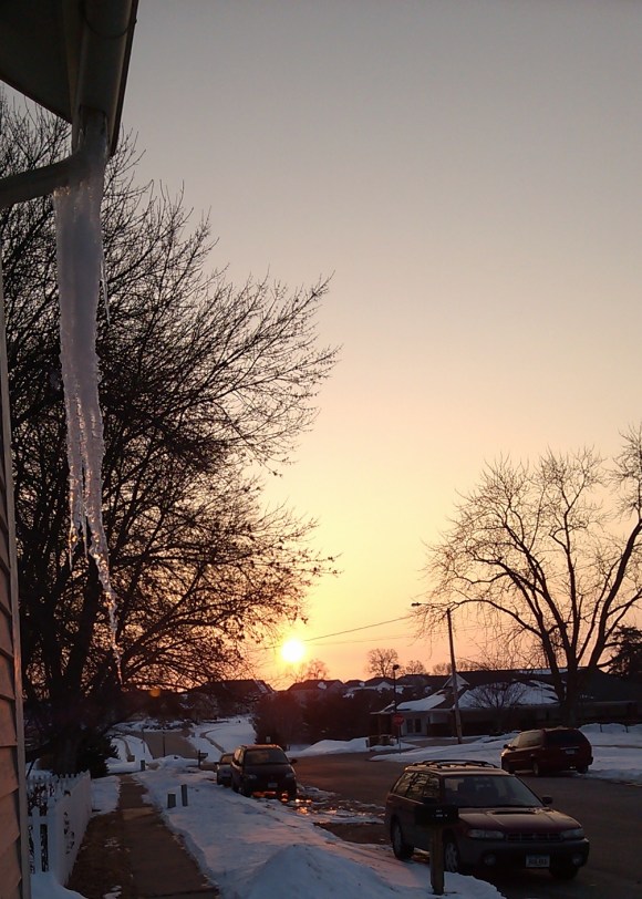 Icicle Sunrise in Solon