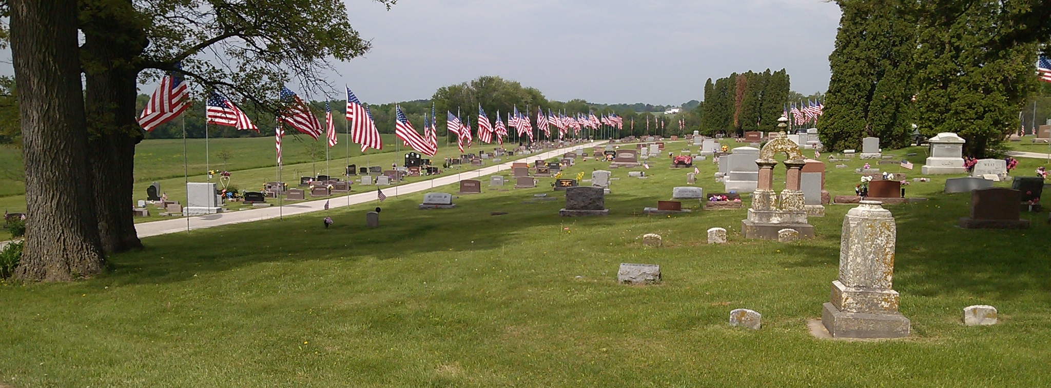Flags at Oakland Cemetery