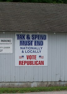 Signage Near Front and Cherry Streets, North Liberty