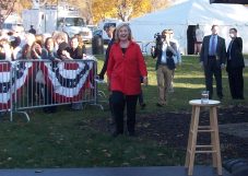 Hillary Clinton Walking to the Stage at S.T. Morrison Park, Coralville, Iowa