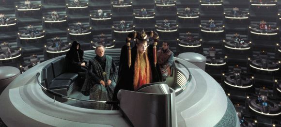 Queen Amidala Addresses Galactic Senat Photo Credit StarWars.com