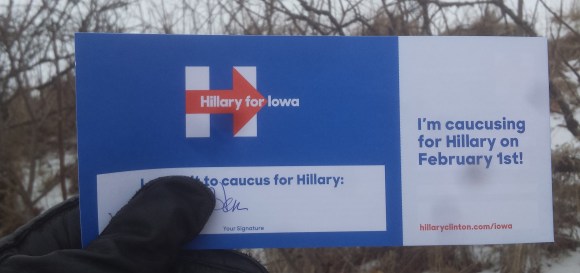 Hillary Caucus Card