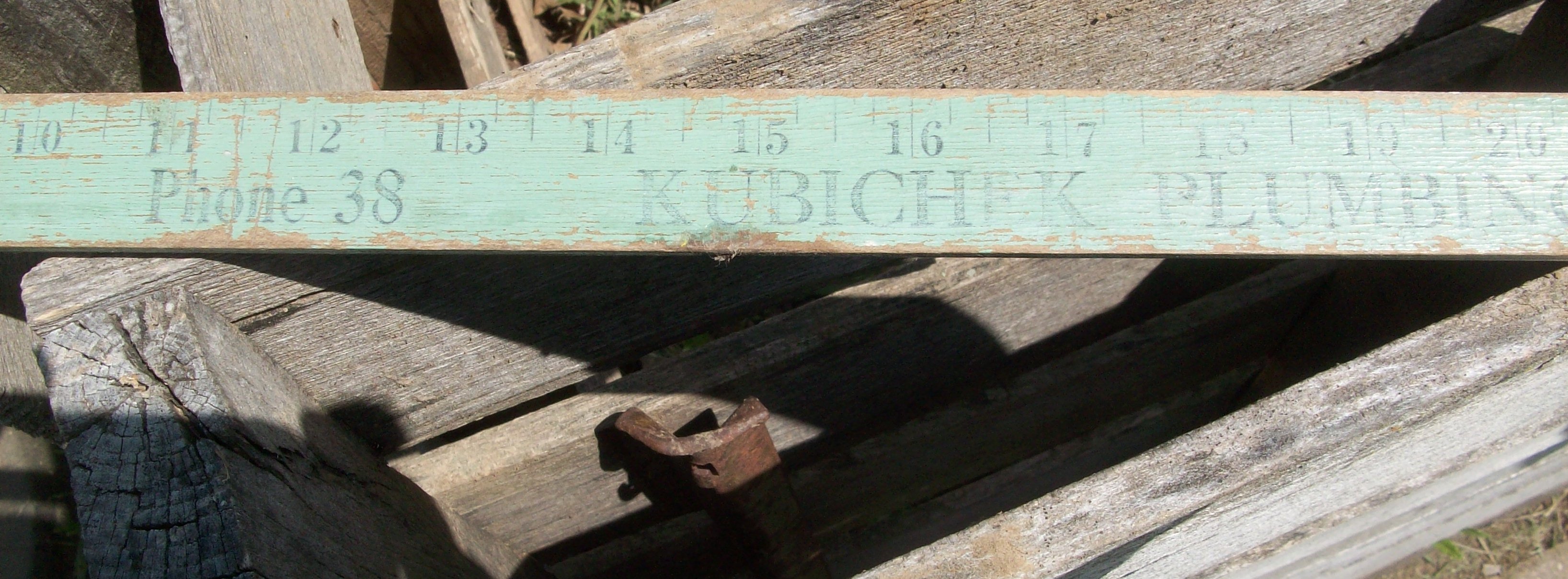 Kubichek Plumbing Yard Stick