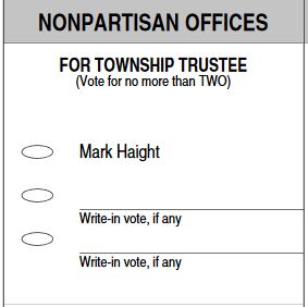 Big Grove Township Trustee Ballot