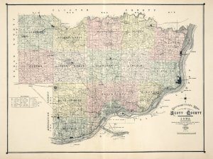 Scott County, Iowa Map - 1894